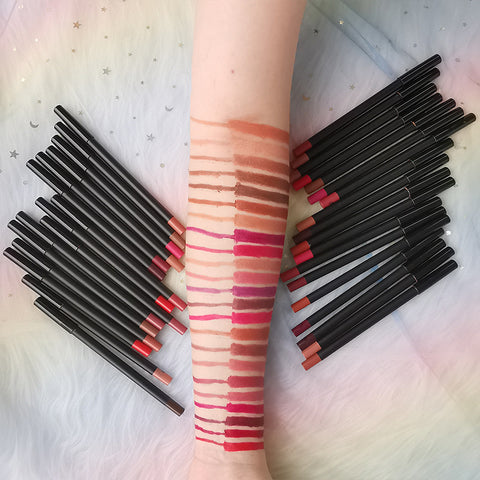 High Quality Cruelty Free 23 Colors Creamy Red Lipliner Wholesale Waterproof Smoothing Vegan Lip Liner Pencil Private Label