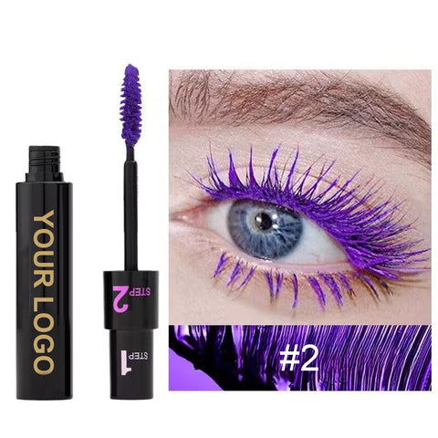 High Quality Custom Logo High Quality Waterproof Long Lasting Mascara Makeup Private Label Vegan Eyelash Pink White Mascara