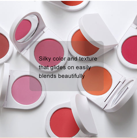 High Quality Custom Logo Private Label Cosmetics Cheek Powder 8 Colors Vegan Cruelty Free Single Makeup Blush Palette Blusher