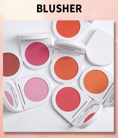 High Quality Custom Logo Private Label Cosmetics Cheek Powder 8 Colors Vegan Cruelty Free Single Makeup Blush Palette Blusher
