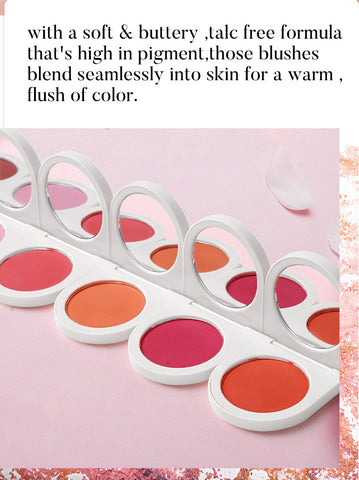 High Quality Custom Logo Private Label Cosmetics Cheek Powder 8 Colors Vegan Cruelty Free Single Makeup Blush Palette Blusher