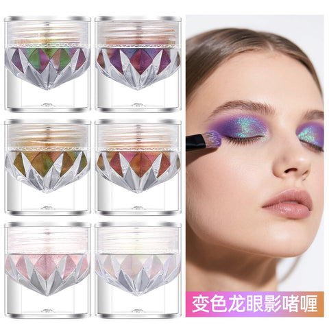 High Quality Multichrome Vegan Eyeshadow 6 Colors Duochrome Eyeshadow Privbate Lael Glitter Shimmer Chameleon Eyeshadow