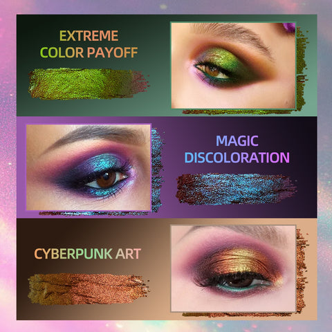 High Quality Multichrome Vegan Eyeshadow 6 Colors Duochrome Eyeshadow Privbate Lael Glitter Shimmer Chameleon Eyeshadow