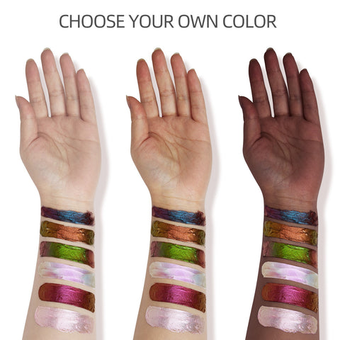 High Quality Multichrome Vegan Eyeshadow 6 Colors Duochrome Eyeshadow Privbate Lael Glitter Shimmer Chameleon Eyeshadow