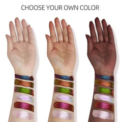 High Quality Multichrome Vegan Eyeshadow 6 Colors Duochrome Eyeshadow Privbate Lael Glitter Shimmer Chameleon Eyeshadow