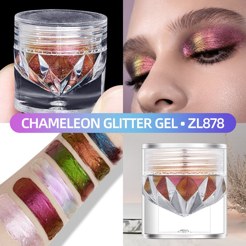 High Quality Multichrome Vegan Eyeshadow 6 Colors Duochrome Eyeshadow Privbate Lael Glitter Shimmer Chameleon Eyeshadow
