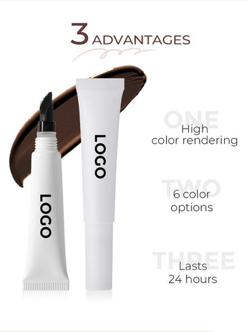 High Quality Wholesale Makeup Organic Vegan Eyebrow Dye with Brush Long-lasting Waterproof High Color Rendering Eyebrow Dye
