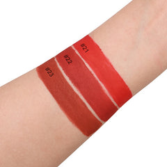 Lápiz labial mate de 24 colores al por mayor, maquillaje de labios duradero, lápiz labial vegano firme.