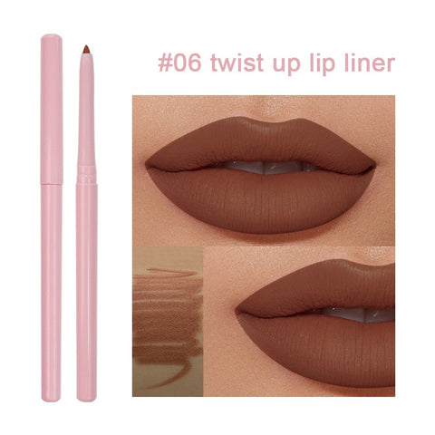 Hot Sale Waterproof Long Lasting 15 Colors Lip Liner Vegan Wholesale Custom Logo Skin-friendly Make up Creamy Lip Pencil