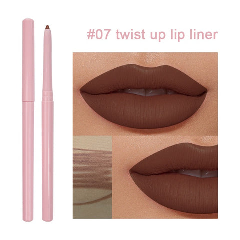 Hot Sale Waterproof Long Lasting 15 Colors Lip Liner Vegan Wholesale Custom Logo Skin-friendly Make up Creamy Lip Pencil