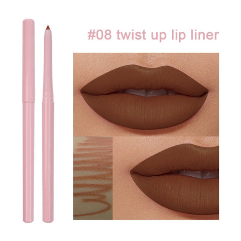 Hot Sale Waterproof Long Lasting 15 Colors Lip Liner Vegan Wholesale Custom Logo Skin-friendly Make up Creamy Lip Pencil