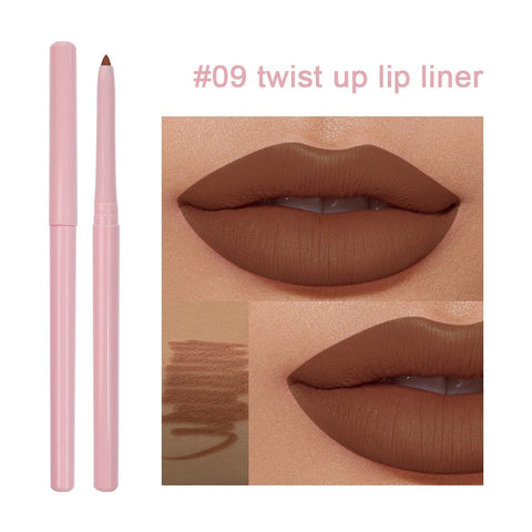 Hot Sale Waterproof Long Lasting 15 Colors Lip Liner Vegan Wholesale Custom Logo Skin-friendly Make up Creamy Lip Pencil