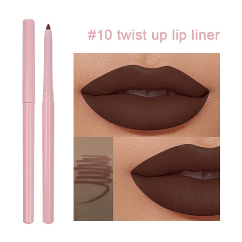 Hot Sale Waterproof Long Lasting 15 Colors Lip Liner Vegan Wholesale Custom Logo Skin-friendly Make up Creamy Lip Pencil