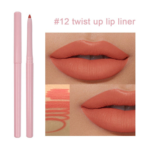 Hot Sale Waterproof Long Lasting 15 Colors Lip Liner Vegan Wholesale Custom Logo Skin-friendly Make up Creamy Lip Pencil