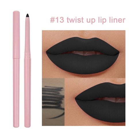 Hot Sale Waterproof Long Lasting 15 Colors Lip Liner Vegan Wholesale Custom Logo Skin-friendly Make up Creamy Lip Pencil