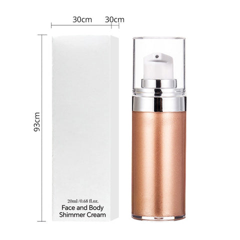 Hot Selling Custom Makeup High Quality Liquid Gold Glow Body Face Shimmering Highlighter Oil Waterproof Body Shimmer Oil