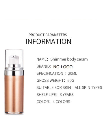 Hot Selling Custom Makeup High Quality Liquid Gold Glow Body Face Shimmering Highlighter Oil Waterproof Body Shimmer Oil