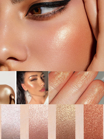 Hot Selling Custom Makeup High Quality Liquid Gold Glow Body Face Shimmering Highlighter Oil Waterproof Body Shimmer Oil