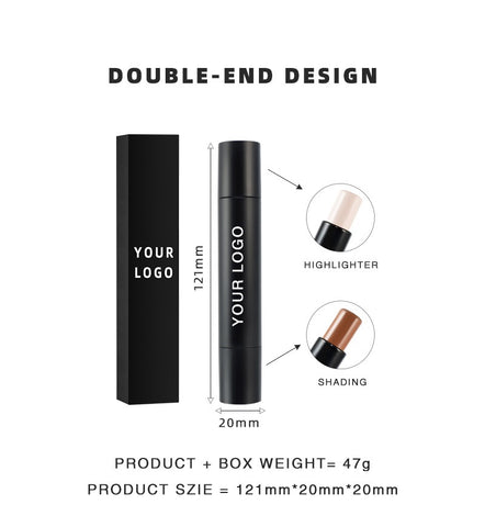 Long Lasting Top Quality Custom logo 8 Colors Highlighter Stick Full Coverage Face Makeup