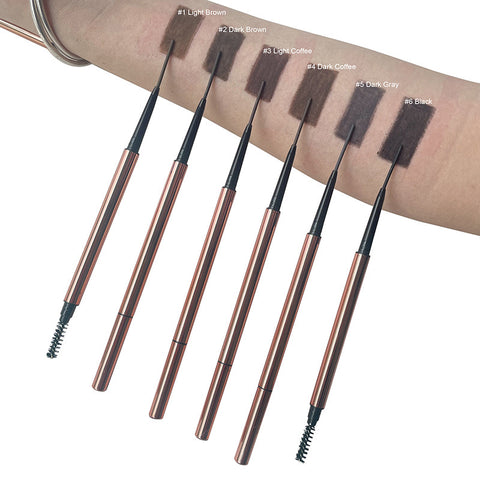 Make Your Own Brow ultra Slim Defining Beige Vegan Eyebrow Pencil Waterproof Private Label 6 Colors Liquid Eyebrow Pencil