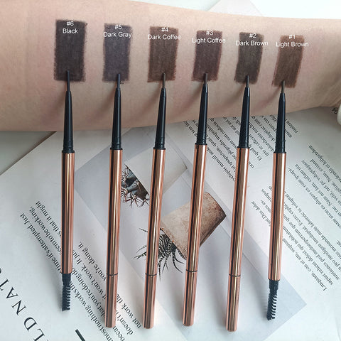 Make Your Own Brow ultra Slim Defining Beige Vegan Eyebrow Pencil Waterproof Private Label 6 Colors Liquid Eyebrow Pencil