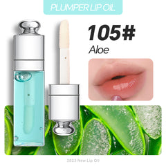New Custom logo Lipgloss Colorful 10 Colors Large Brush Head Fruit Vegan clear Lip Oil