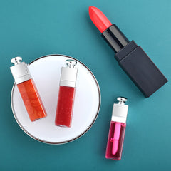 New Custom logo Lipgloss Colorful 10 Colors Large Brush Head Fruit Vegan clear Lip Oil