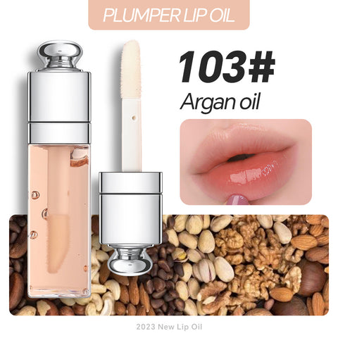 New Custom logo Lipgloss Colorful 10 Colors Large Brush Head Fruit Vegan clear Lip Oil