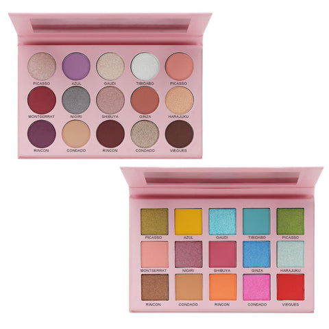 No Brand Eyeshadow Palette 15 Colors Gold Package Eyeshadow Palette Makeup