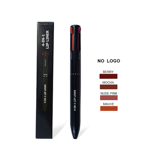 OEM Cosmetic Lip Liner 4 colors Best Selling Long Lasting Waterproof Lip Liner Pencil Private Label Creamy Lipliner
