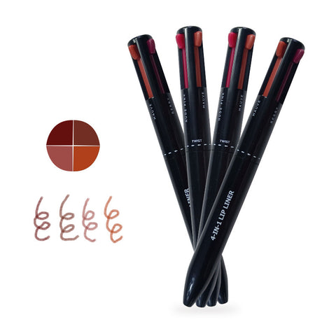 OEM Cosmetic Lip Liner 4 colors Best Selling Long Lasting Waterproof Lip Liner Pencil Private Label Creamy Lipliner