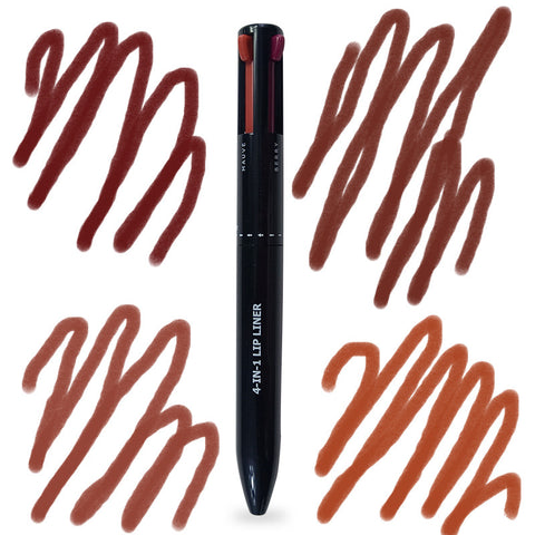 OEM Cosmetic Lip Liner 4 colors Best Selling Long Lasting Waterproof Lip Liner Pencil Private Label Creamy Lipliner