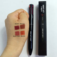 OEM Cosmetic Lip Liner 4 colors Best Selling Long Lasting Waterproof Lip Liner Pencil Private Label Creamy Lipliner