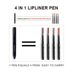 OEM Cosmetic Lip Liner 4 colors Best Selling Long Lasting Waterproof Lip Liner Pencil Private Label Creamy Lipliner
