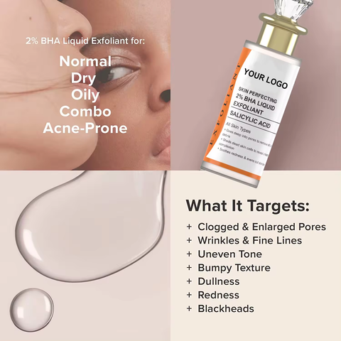 OEM/ODM Moisturizing Face Serum Private Label Hydrating Makeup Salicylic Acid 2%+HA