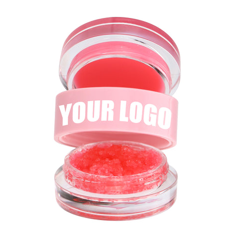 Vegan Free Lip Scrub Strawberry Flavor Lip Makeup Custom Your Own Brand