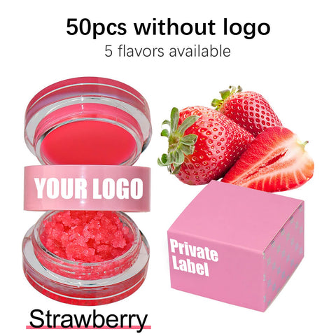 Vegan Free Lip Scrub Strawberry Flavor Lip Makeup Custom Your Own Brand