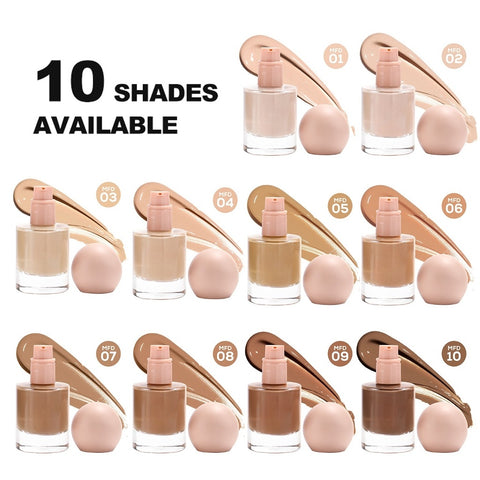 Our full coverage foundation is better than ever, with an even more flawless matte finish that goes on smoothly and blends seamlessly