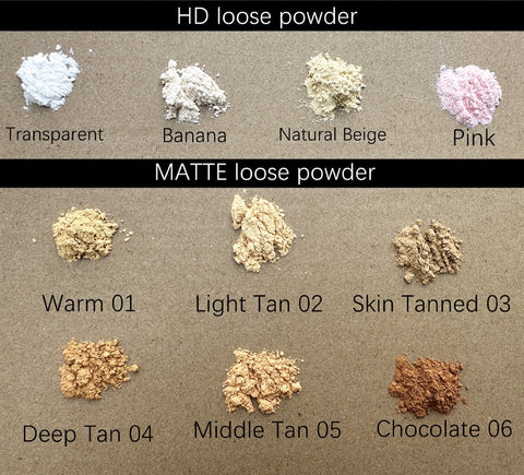 Private Label 10 Colors Face Makeup Mineral Translucent Matte Oil Control Waterproof Foundation Setting Loose Powder
