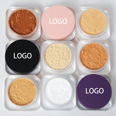 Private Label 10 Colors Face Makeup Mineral Translucent Matte Oil Control Waterproof Foundation Setting Loose Powder