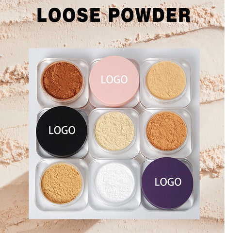 Private Label 10 Colors Face Makeup Mineral Translucent Matte Oil Control Waterproof Foundation Setting Loose Powder