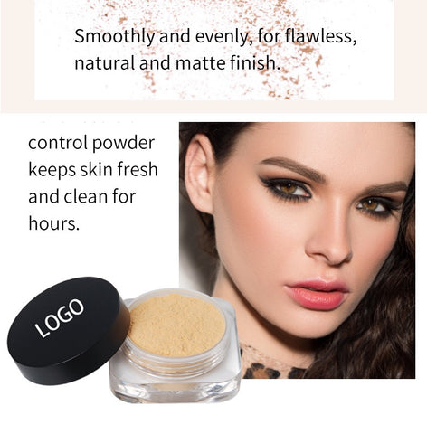 Private Label 10 Colors Face Makeup Mineral Translucent Matte Oil Control Waterproof Foundation Setting Loose Powder