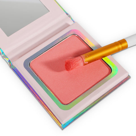 Private Label Cheek 4 Colors Vegan Cruelty Free Long Lasting High Pigment Pressed Powder Blush Palette