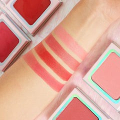 Private Label Cheek 4 Colors Vegan Cruelty Free Long Lasting High Pigment Pressed Powder Blush Palette