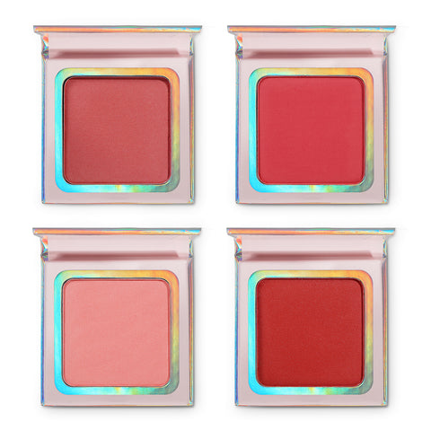 Private Label Cheek 4 Colors Vegan Cruelty Free Long Lasting High Pigment Pressed Powder Blush Palette