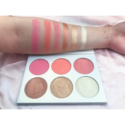 Waterproof Factory Price No logo Make Your Own Brand 6 Colors Highlighter Powder Face Makeup