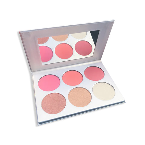 Waterproof Factory Price No logo Make Your Own Brand 6 Colors Highlighter Powder Face Makeup