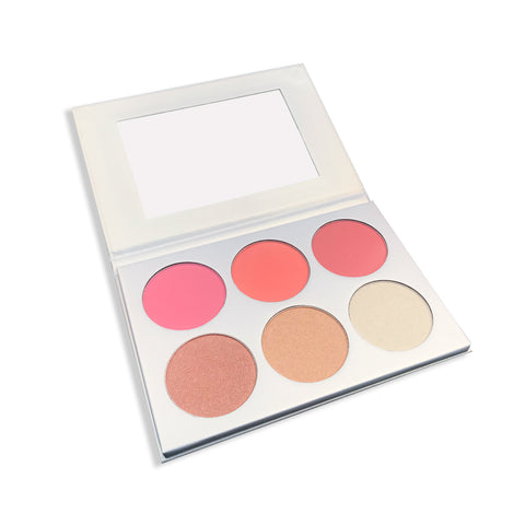 Waterproof Factory Price No logo Make Your Own Brand 6 Colors Highlighter Powder Face Makeup