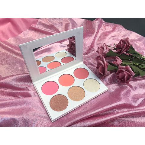 Waterproof Factory Price No logo Make Your Own Brand 6 Colors Highlighter Powder Face Makeup