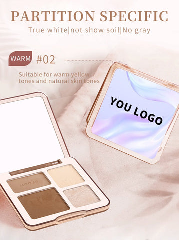 Private Label Vegan Cruelty Free Waterproof Contour Makeup Cheek Cruelty Free Bronzer Highlighter Pressed Powder